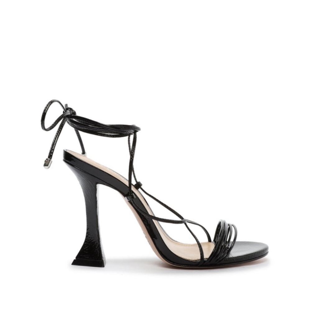 SCHUTZ Arceli Patent Leather Sandal, Black